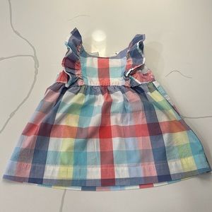 Gap baby girls Easter plaid dress size 6-12 months